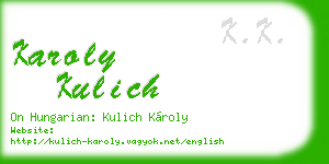 karoly kulich business card